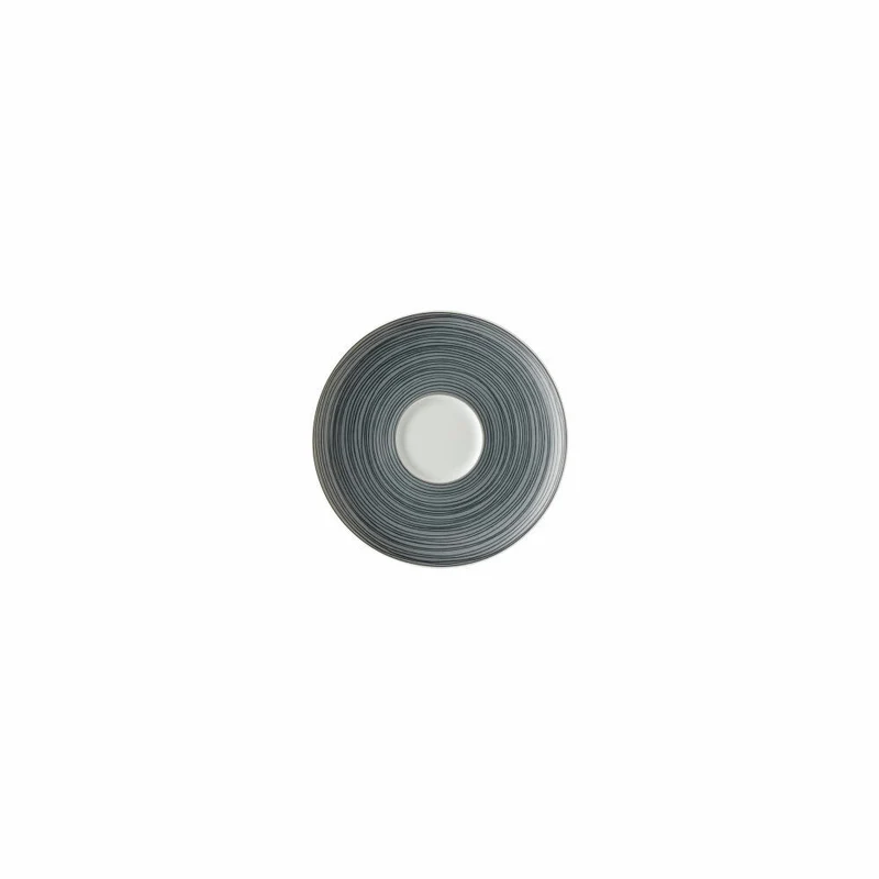 Rosenthal Espresso-Untertasse TAC Gropius Stripes 2.0 matt, Porzellan, Grau, 11 cm, 11280-403264-14716