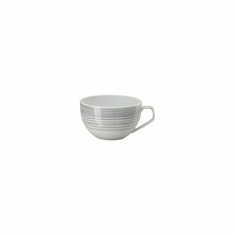 Rosenthal Kombi-Obertasse TAC Gropius Stripes 2.0, Porzellan, Grau, 300 ml, 11280-403261-14772