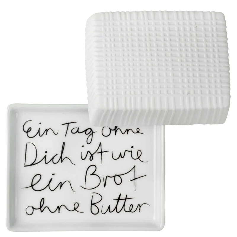 RÄDER DESIGN Kleine Butterdose - Ein Tag ohne dich