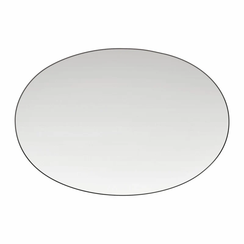 Rosenthal Servierplatte TAC Gropius Platin, Porzellan, Weiß-Silber, 34 cm, 11280-403241-12734