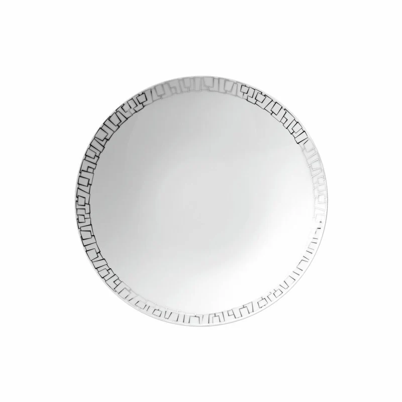 Rosenthal Suppenteller TAC Gropius, Porzellan, Silber, 24 cm, 11280-403239-10324