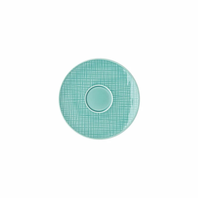 Rosenthal Kaffee-Untertasse Mesh Colours Aqua, Porzellan, Blau, 15.5 cm, 11770-405152-14741
