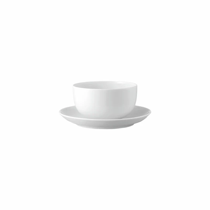 Rosenthal Sauciere Moon mit Unterteller, Porzellan, Weiß, 450 ml, 19600-800001-11622