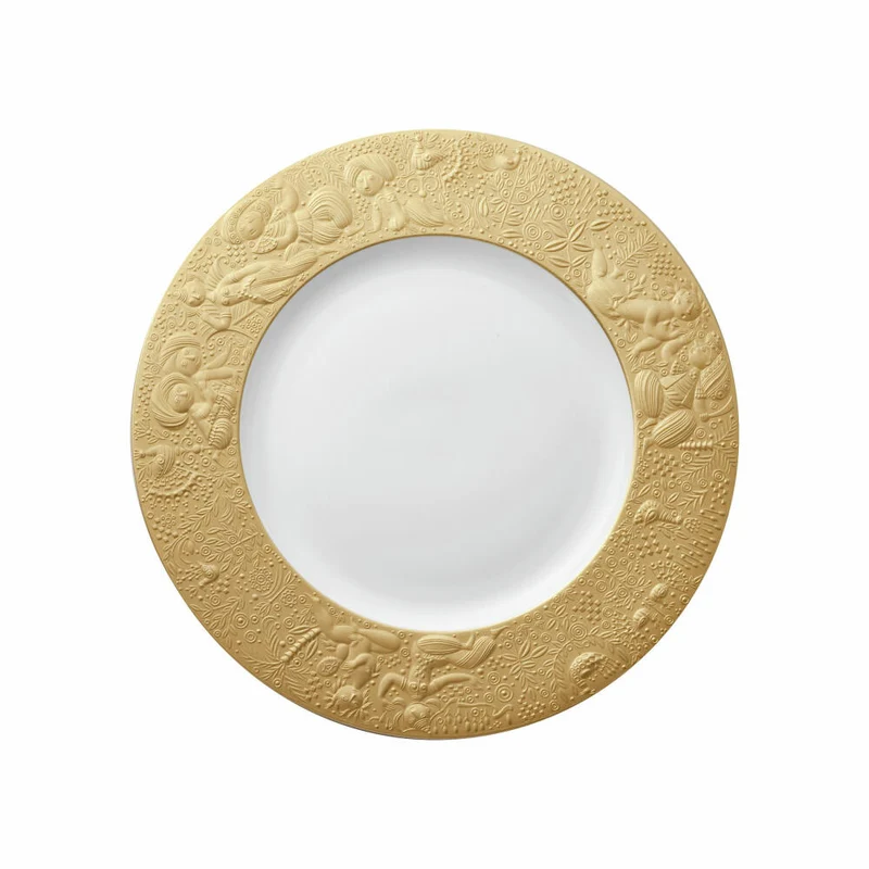 Rosenthal Speiseteller Zauberflöte Sarastro, Porzellan, Gold, 27 cm, 11260-206503-10225
