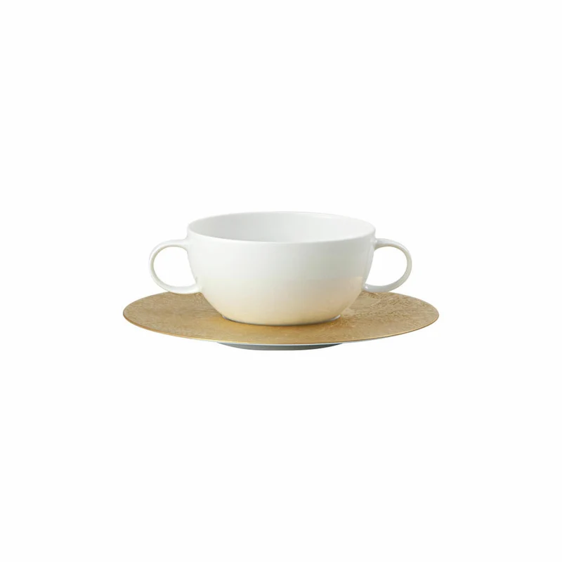 Rosenthal Suppentasse Zauberflöte Sarastro mit Untertasse, Porzellan, Gold, 360 ml, 11260-206503-10420