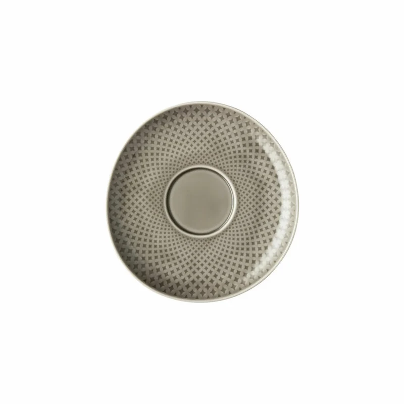 Rosenthal Cafe au Lait Untertasse Junto Pearl Grey, Porzellan, Grau, 17.9 cm, 10540-405201-14851