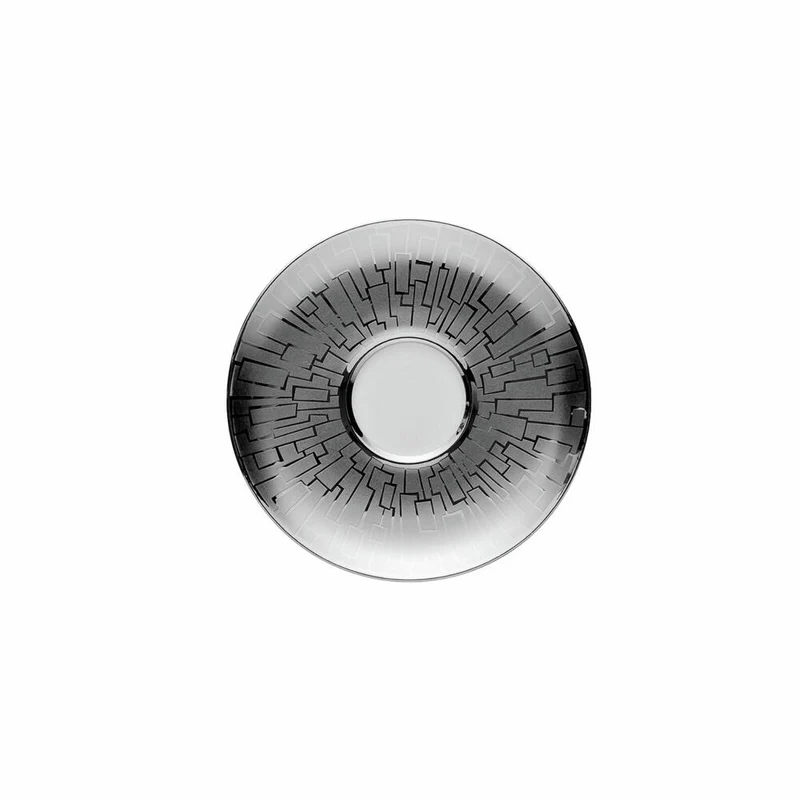 Rosenthal Espresso-Untertasse TAC Gropius Skin Platin, Porzellan, Silber, 11 cm, 11280-403239-14716