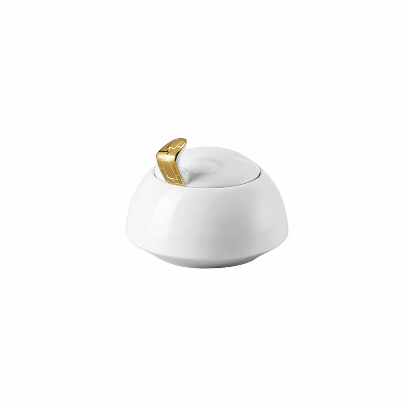 Rosenthal Zuckerdose TAC Gropius Skin Gold für 6 Personen, Porzellan, Weiß-Gold, 11280-403255-14330
