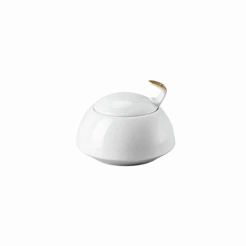 Rosenthal Zuckerdose TAC Gropius Skin Gold für 6 Personen, Porzellan, Weiß-Gold, 11280-403255-14330