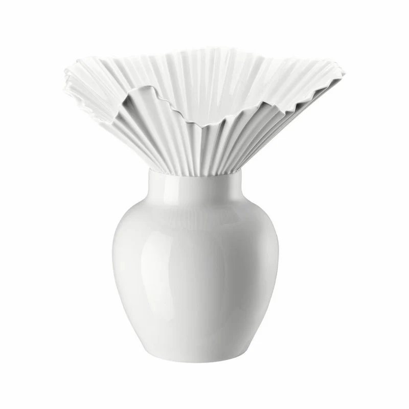 Rosenthal Vase Falda, Dekovase, Porzellan, Weiß, 27 cm, 14438-800001-26027