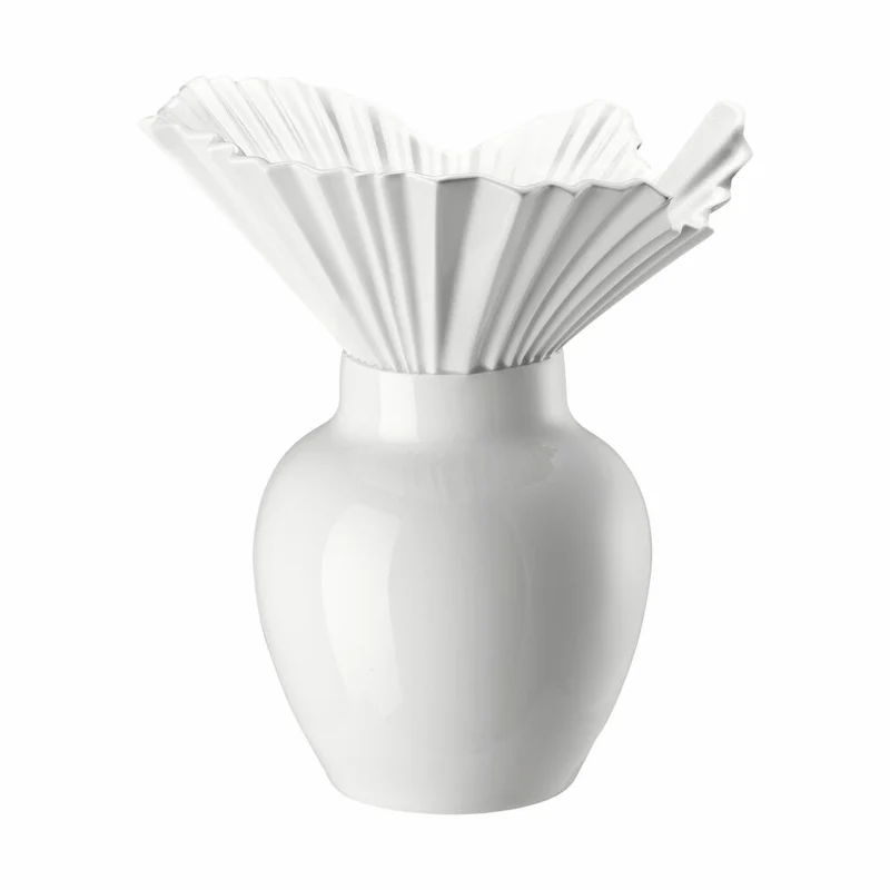 Rosenthal Vase Falda, Dekovase, Porzellan, Weiß, 27 cm, 14438-800001-26027