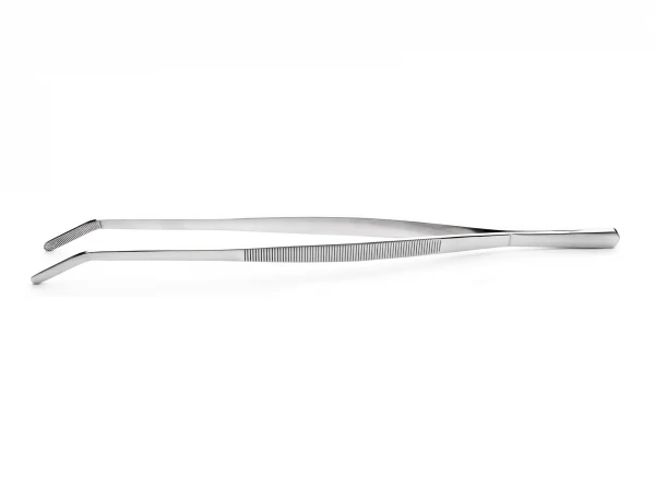 Grill- / Küchenpinzette gewinkelt Edelstahl verschiedene Größen