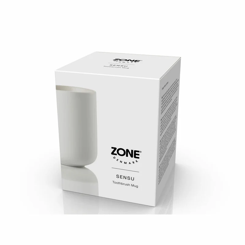 Zone Denmark Zahnbürstenbecher Sensu White, Zahnbürstenhalter, Steinzeug, Weiß, 34947