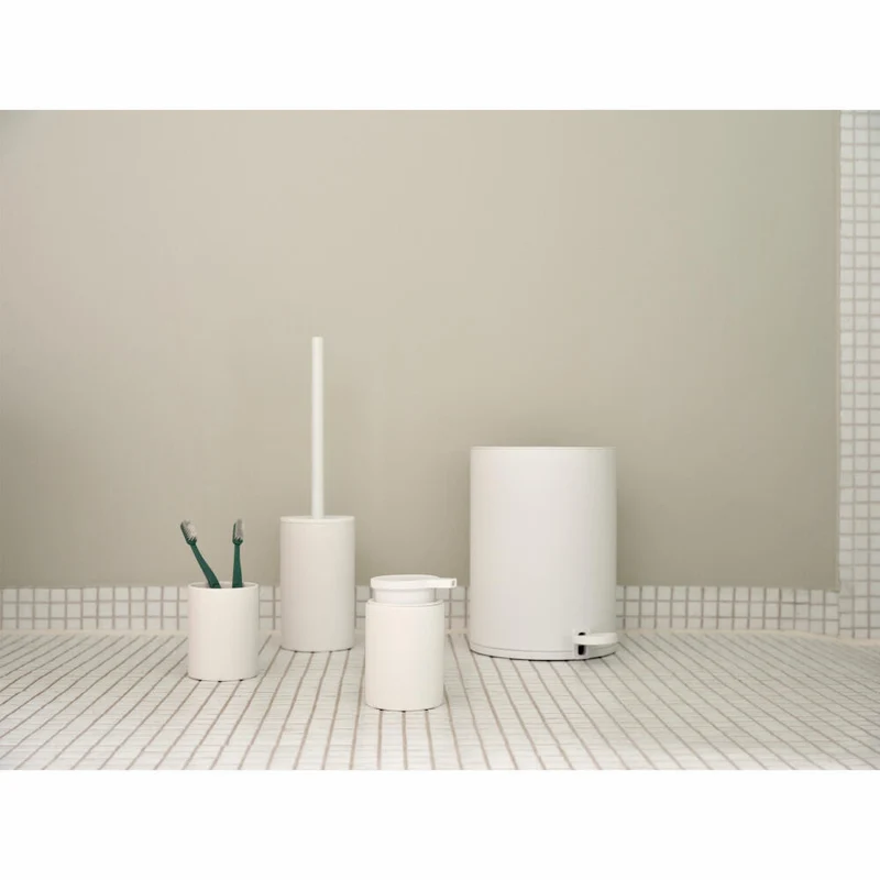 Zone Denmark Pedaleimer Karma White, Abfalleimer, Stahl, ABS, Weiß, 3 L, 34442