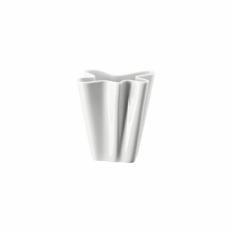 Rosenthal Vase Flux, Dekovase, Porzellan, Weiß, 14 cm, 14259-800001-26014