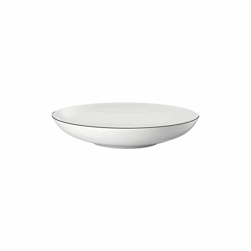 Thomas Gourmetteller Cucina Colori Black tief, Porzellan, Weiß-Schwarz, 22 cm, 42100-671167-10772