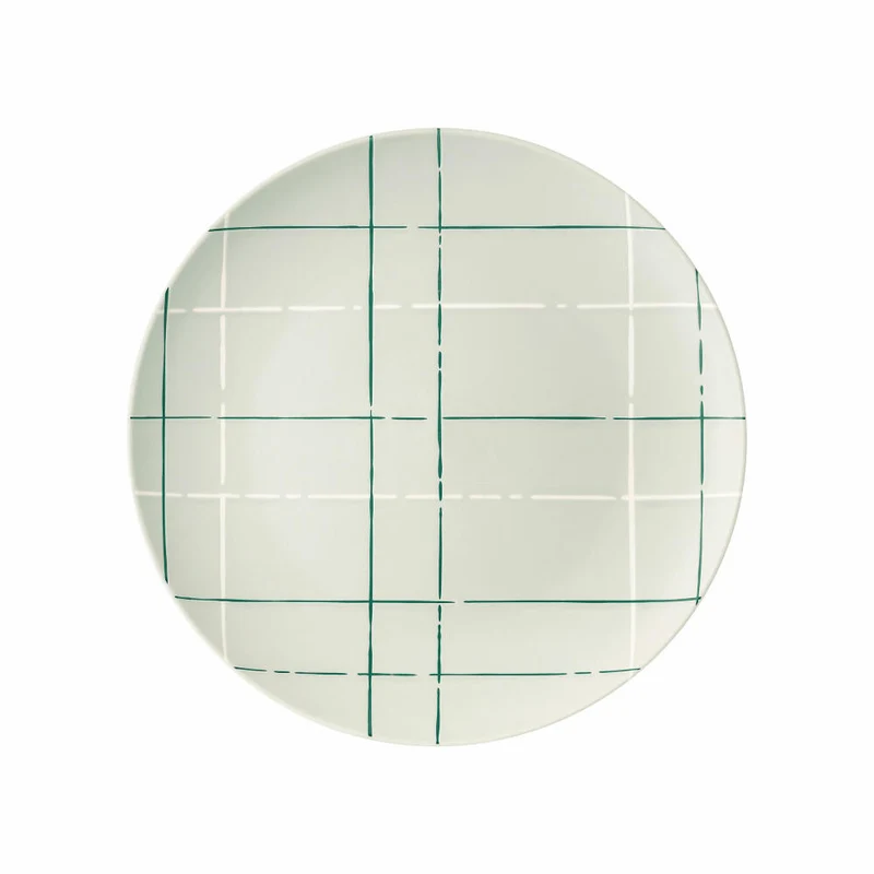 Thomas Teller Fun Karo Light flach, Porzellan, Grau, 27 cm, 11910-402001-10867