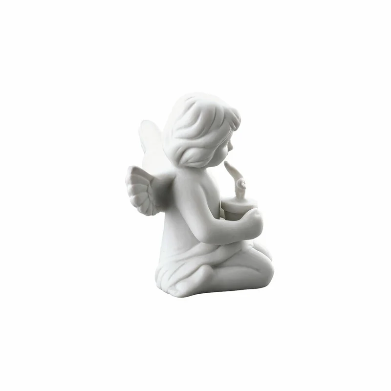 Rosenthal Dekofigur Engel mit Blumentopf, Porzellan, Weiß, 6.2 cm, 69054-000102-90538