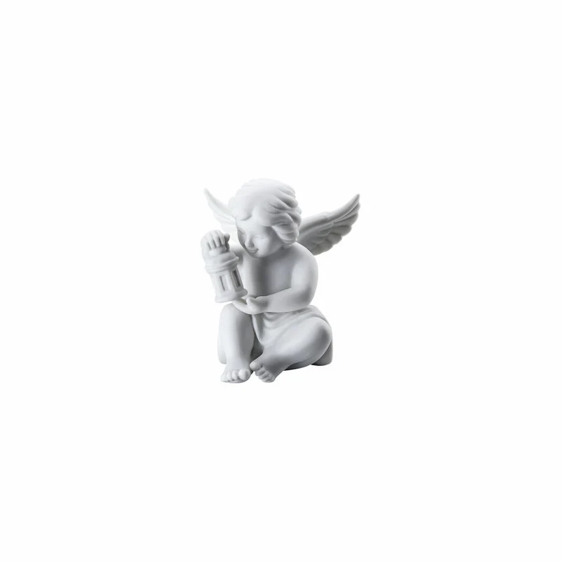 Rosenthal Dekofigur Engel mit Laterne, Porzellan, Weiß, 6.2 cm, 69054-000102-90532