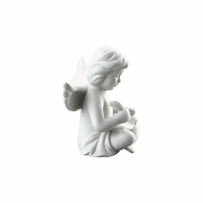 Rosenthal Dekofigur Engel mit Schriftrolle, Porzellan, Weiß, 10.1 cm, 69055-000102-90536