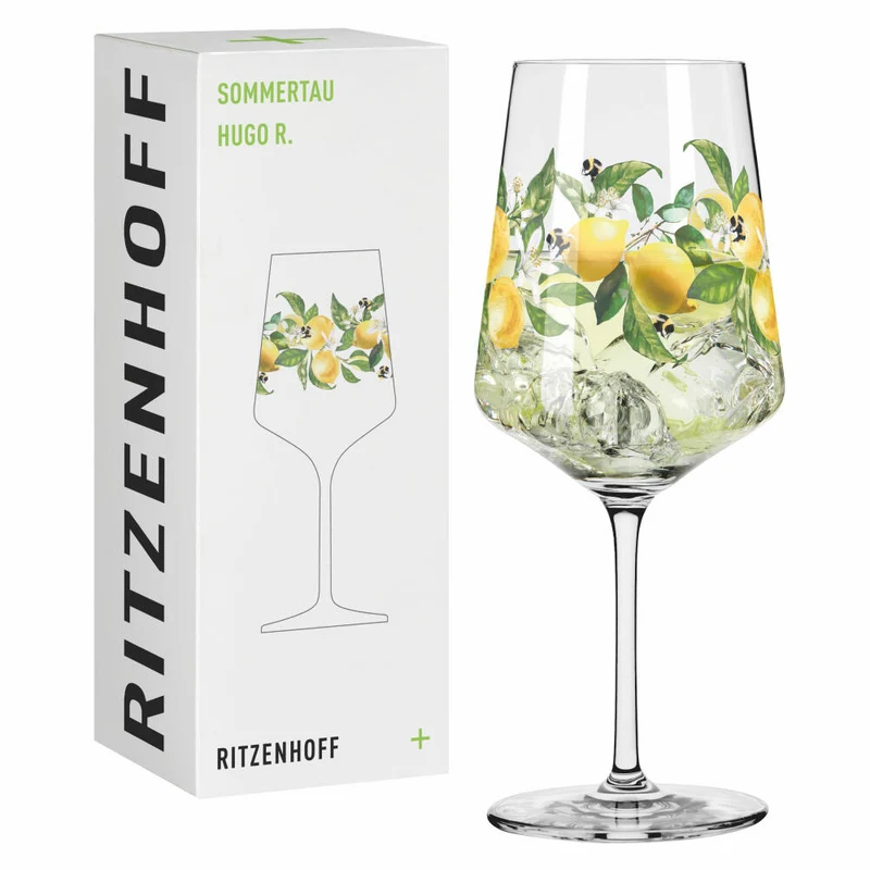 Ritzenhoff Aperitifglas Sommertau Hugo 024, Ramona Richter F25, Kristallglas, 544 ml, 2931023