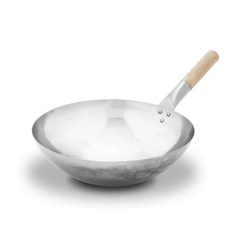 Wok aus Edelstahl