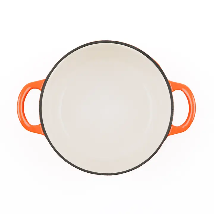 Bräter Gusseisen rund 26 cm 4,8l. ofenrot