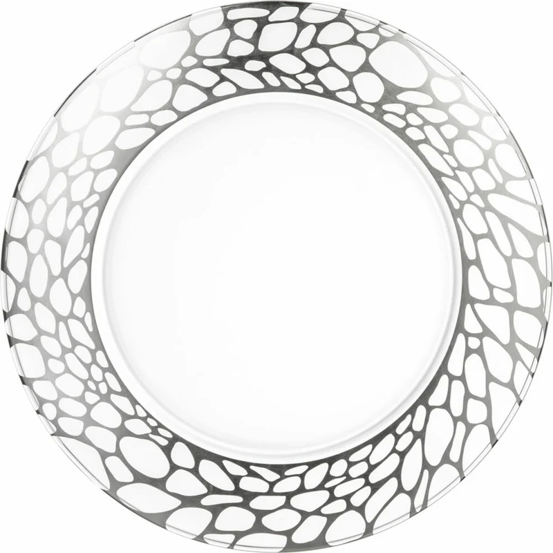 Eisch Teller Net, Speiseteller, Platzteller, Servierteller, Glas, Silber, Ø 32 cm, 79151632