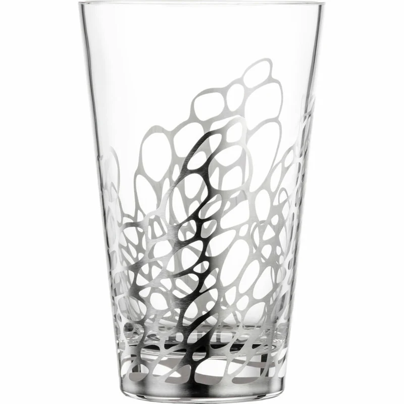 Eisch Vase Net, Dekovase, Blumenvase, Tischvase, Kristallglas, Silber, H 21 cm, 79165121