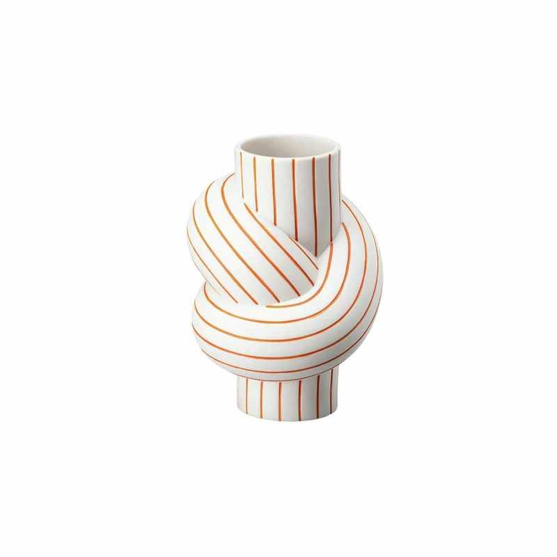 Rosenthal Vase Mango, Dekovase, Porzellan, Weiß-Orange, 12 cm, 14628-426370-26012