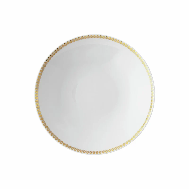 Rosenthal Suppenteller TAC Gropius, Porzellan, Weiß-Gold, 24 cm, 11280-426373-10324