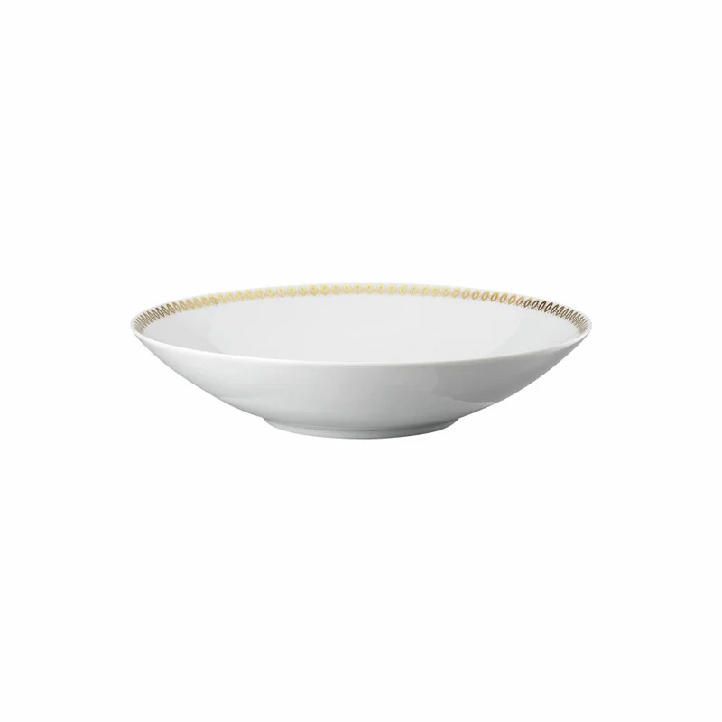 Rosenthal Suppenteller TAC Gropius, Porzellan, Weiß-Gold, 24 cm, 11280-426373-10324