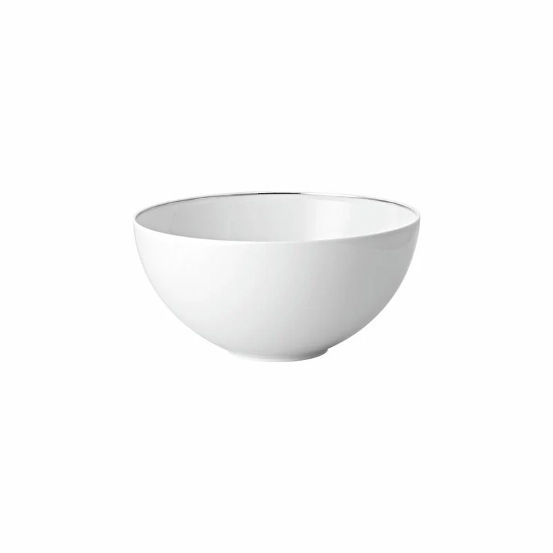 Rosenthal Schüssel TAC Gropius Platin, Porzellan, Weiß-Silber, 19 cm, 11280-403241-13319