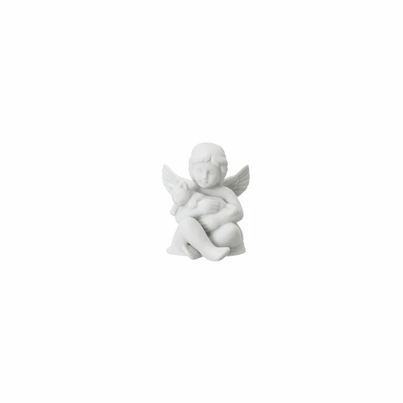 Rosenthal Dekofigur Engel mit Katze, Porzellan, Weiß, 6.4 cm, 69054-000102-90517