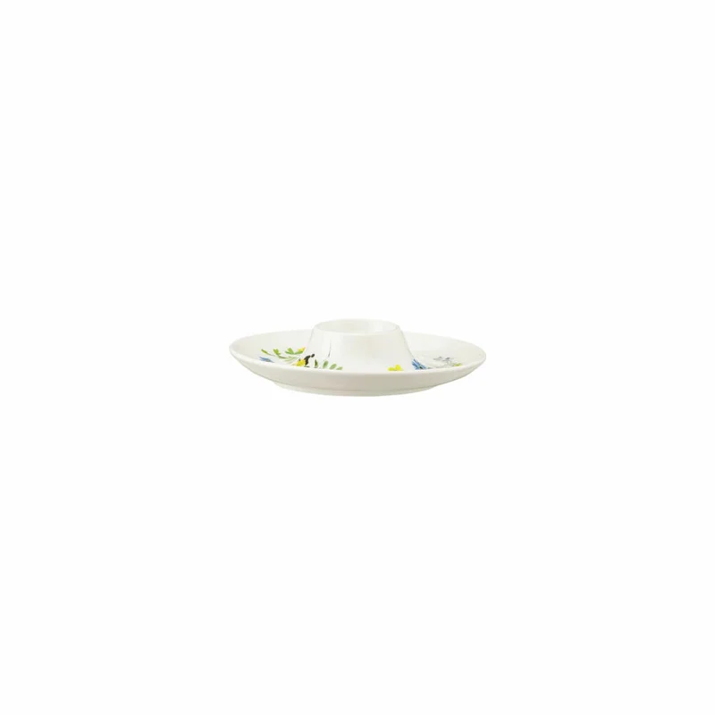 Rosenthal Eierbecher Brillance - Fleurs des Alpes mit Ablage, Bone China, Mehrfarbig, 13.6 cm, 10530-405108-15525