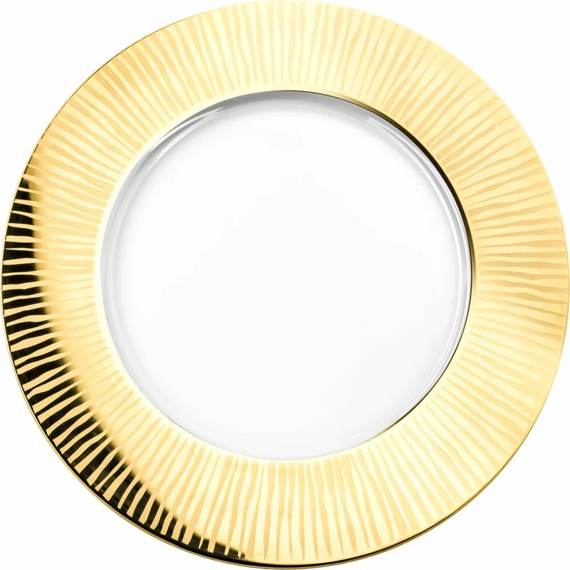 Eisch Teller Elior, Speiseteller, Platzteller, Servierteller, Glas, Gold, Ø 32 cm, 79251632
