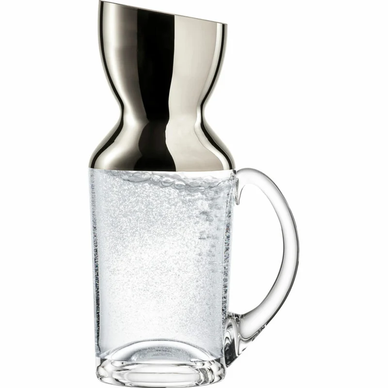 Eisch Krug No Drop, Glaskrug, Wasserkrug, Weinkrug, Karaffe, Kristallglas, Platin, 1 L, 30161611
