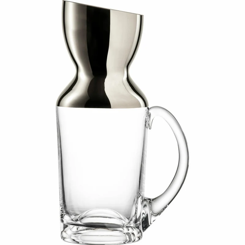 Eisch Krug No Drop, Glaskrug, Wasserkrug, Weinkrug, Karaffe, Kristallglas, Platin, 1 L, 30161611
