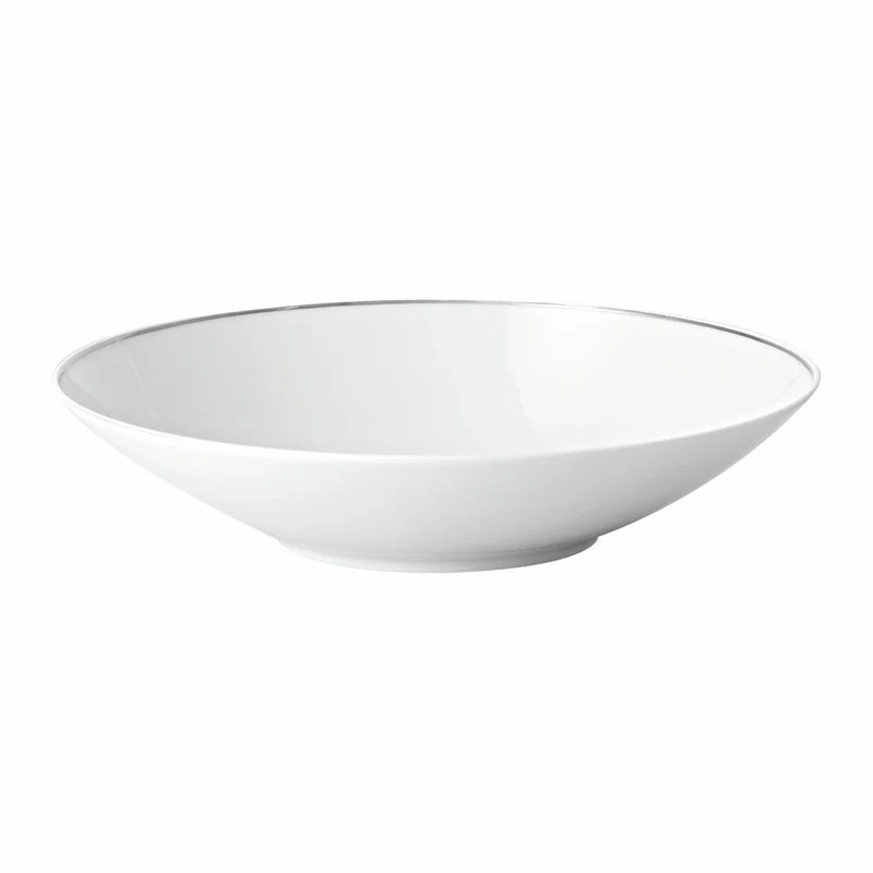Rosenthal Schüssel TAC Gropius Platin, Porzellan, Weiß-Silber, 35 cm, 11280-403241-13335
