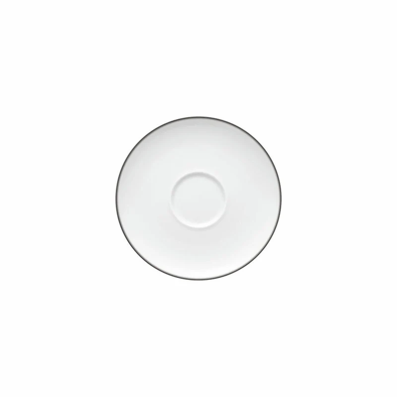 Rosenthal Tee-Untertasse TAC Gropius Platin, Porzellan, Weiß-Silber, 15.7 cm, 11280-403241-14641