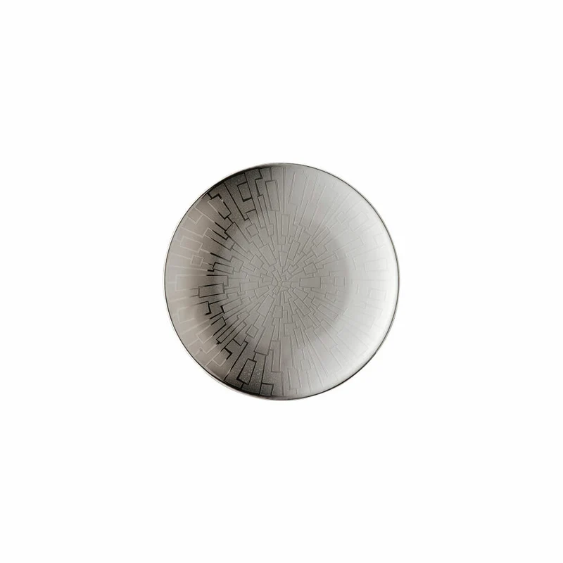 Rosenthal Brotteller TAC Gropius Skin Platinum, Porzellan, Silber, 16 cm, 11280-403239-10216