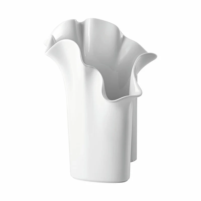 Rosenthal Vase Asym Weiß, Dekovase, Porzellan, Weiß, 30 cm, 13577-800001-26030