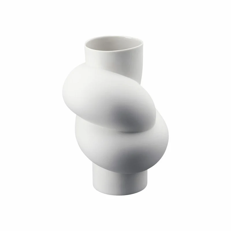 Rosenthal Vase White, Dekovase, Porzellan, Weiß, 25 cm, 14628-100102-26025