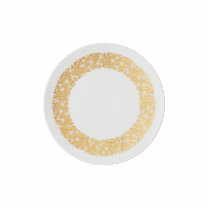 Rosenthal Frühstücksteller TAC Gropius Festive Ornaments, Porzellan, Weiß-Gold, 22 cm, 11280-426372-10222
