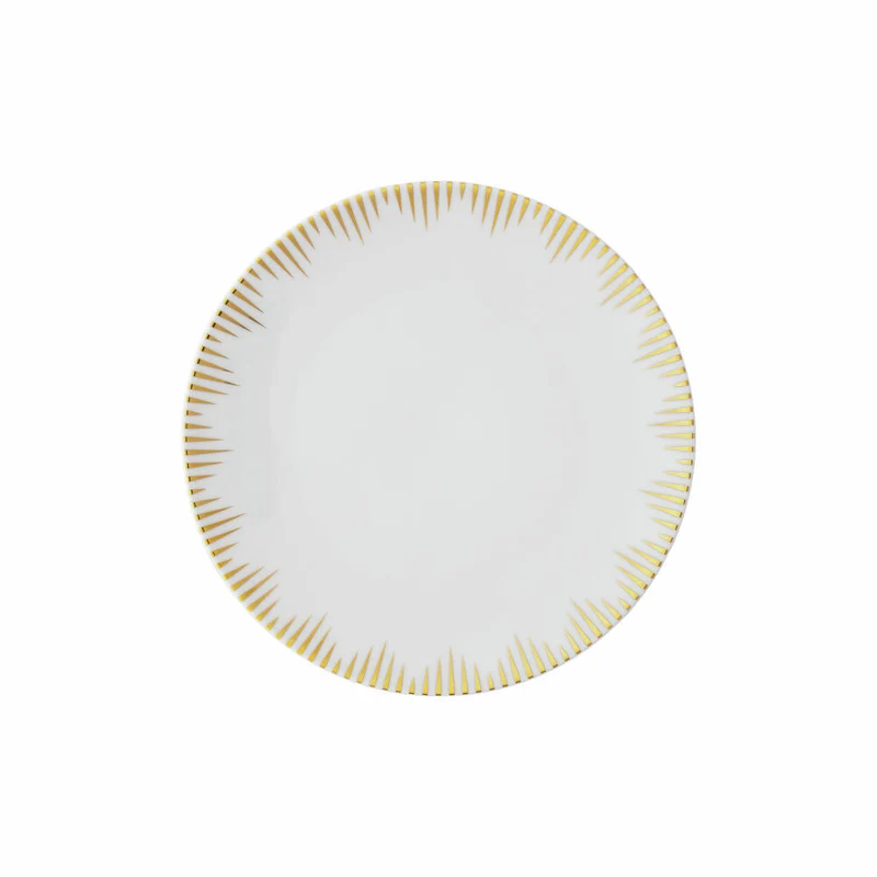 Rosenthal Frühstücksteller TAC Gropius Festive Celebration, Porzellan, Weiß-Gold, 22 cm, 11280-426373-10222