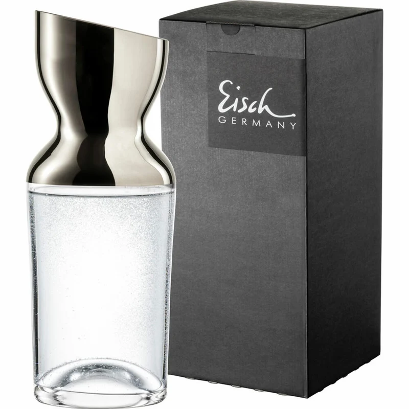 Eisch Karaffe No Drop, Wasserkaraffe, Weinkaraffe, Kristallglas, Platin, 1 L, 30184311