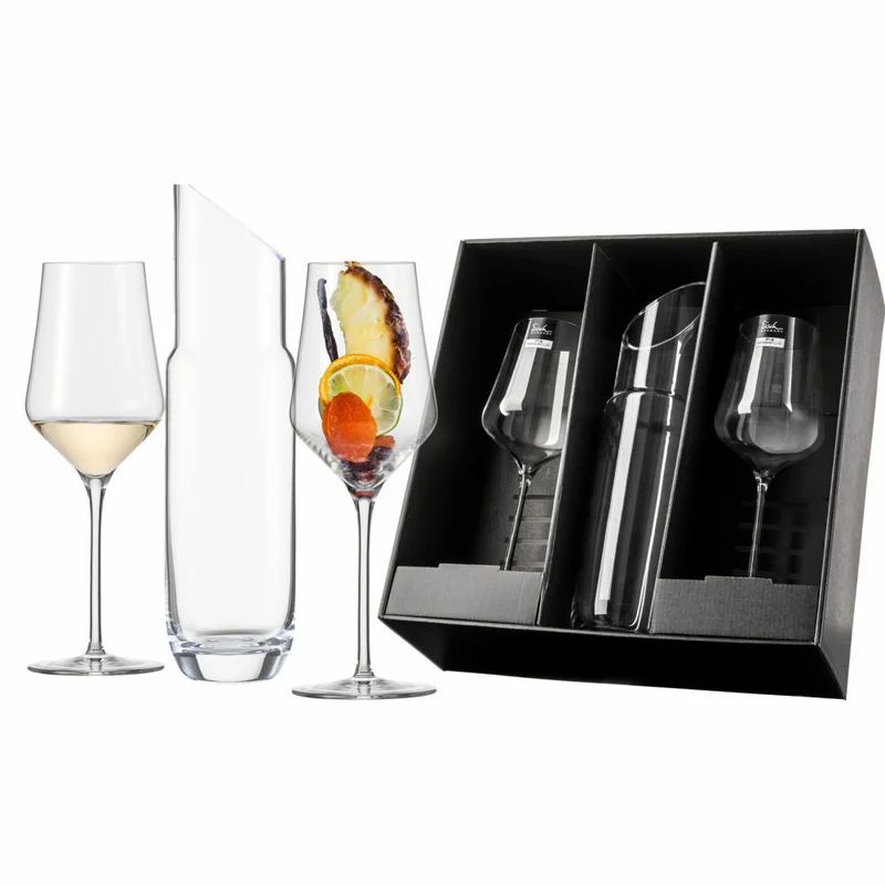 Eisch Geschenkset Sky Sensiplus, 3-tlg., Weißweinglas, Karaffe, Weinglas, Kristallglas, 25181099