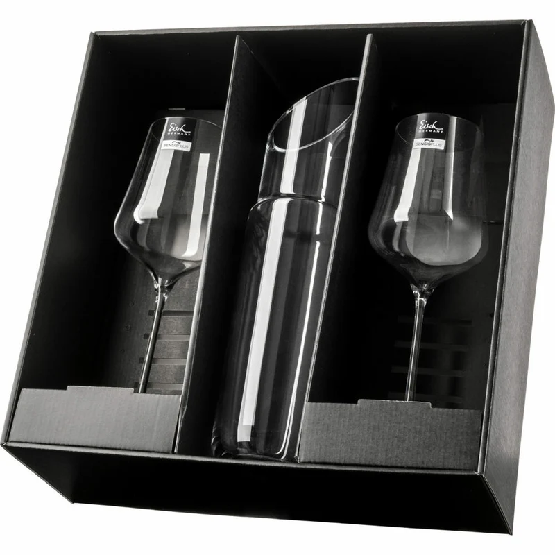 Eisch Geschenkset Sky Sensiplus, 3-tlg., Weißweinglas, Karaffe, Weinglas, Kristallglas, 25181099
