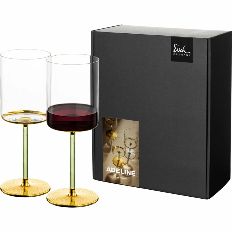 Eisch Rotweingläser Adeline, 2er Set, Rotweinglas, Weinglas, Rotweinglas, Glas, Gold, 440 ml, 15691021