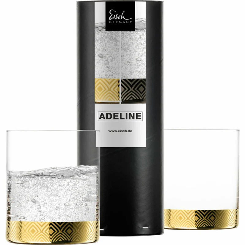 Eisch Becher Adeline, 2er Set, Wasserglas, Trinkglas, Glas, Gold, 440 ml, 15691089